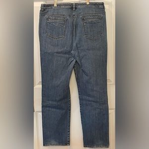 Jones NY Signature stretch medium wash misses 16 heavy cotton denim jeans VGcond